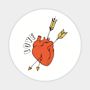 Love Hurts | Heart | Arrows | Red Magnet